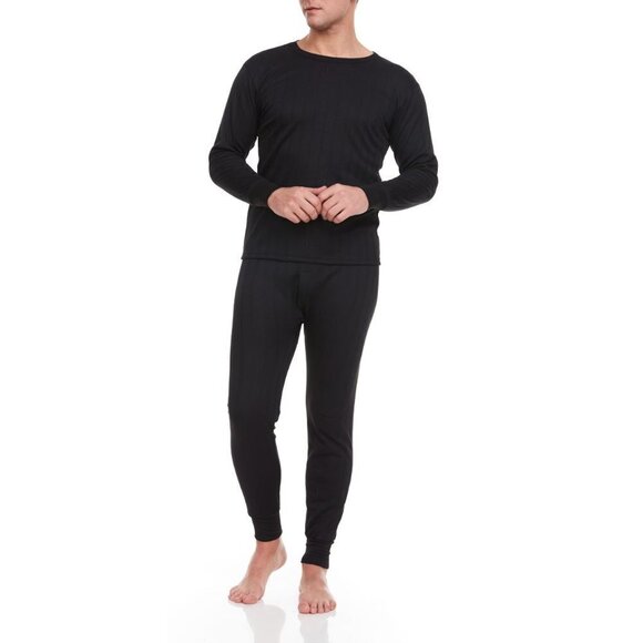 Thermals Men 100% Cotton Fleece Long Johns Warm Winter Baselayer Set 2 PAIRS NWT - Picture 4 of 9